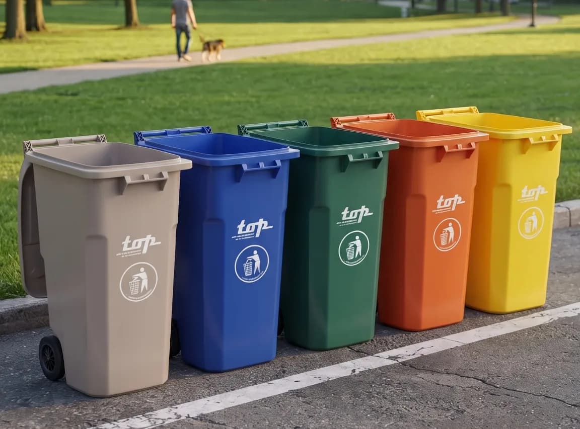 Garbage Bin 220 L with Plastic Tier