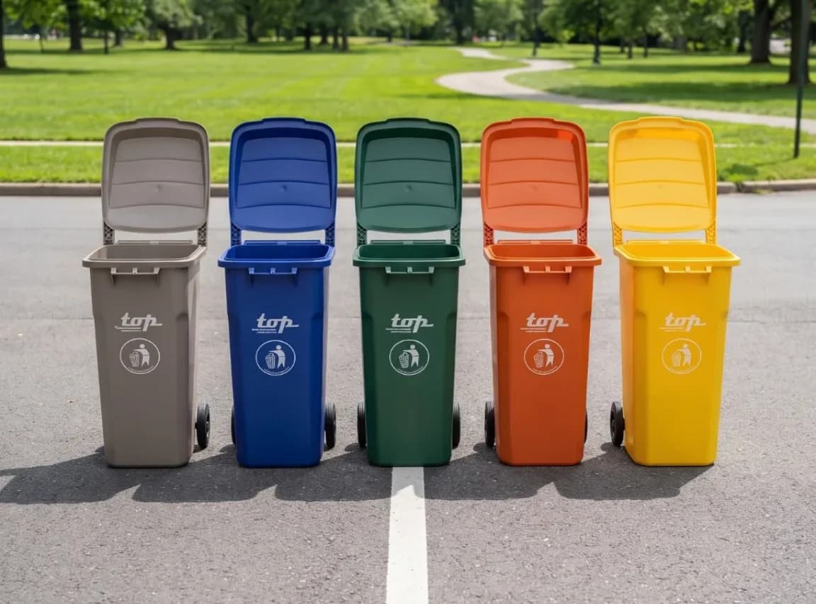 Garbage Bin 120 L with Plastic  Tier
