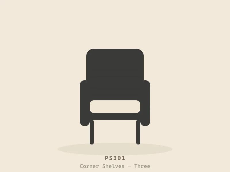 Corner Shelves — Three