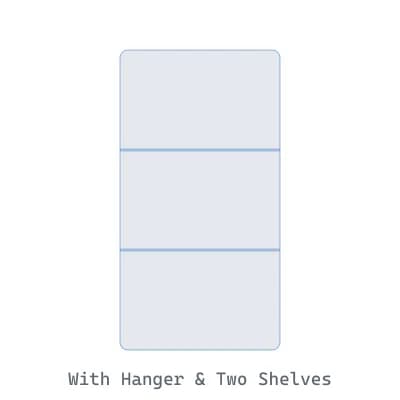 With Hanger & Two Shelves